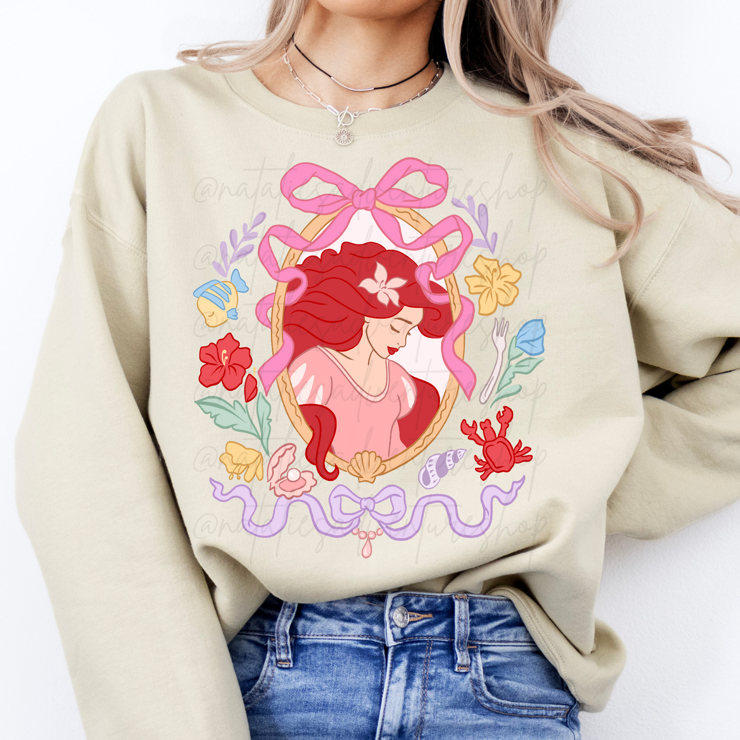 *Pre-Order* Mermaid Portrait Princess Crewneck