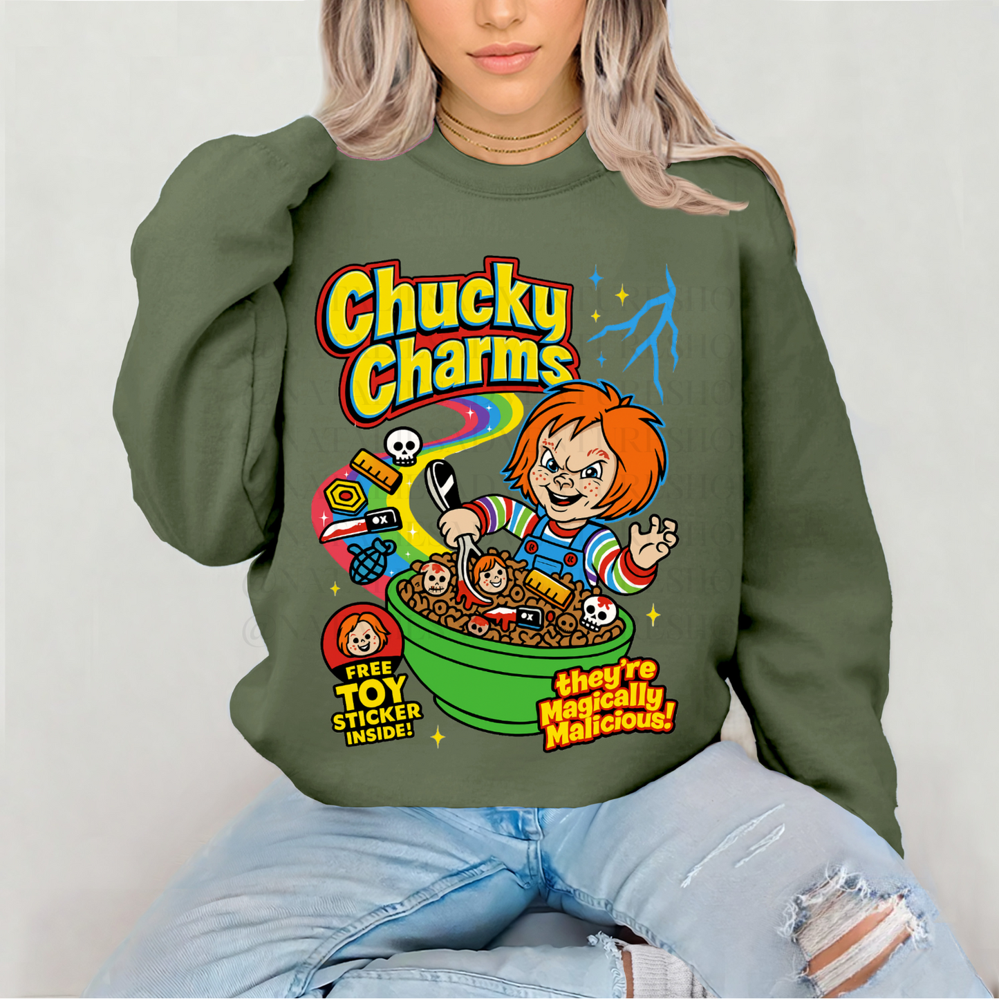 *Pre-Order* Chucky Charms Cereal Crewneck