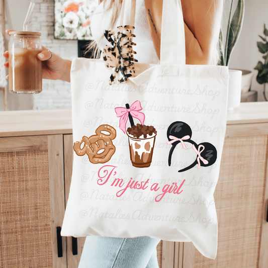 *Pre-Order* Just a Girl Canvas Tote Bag