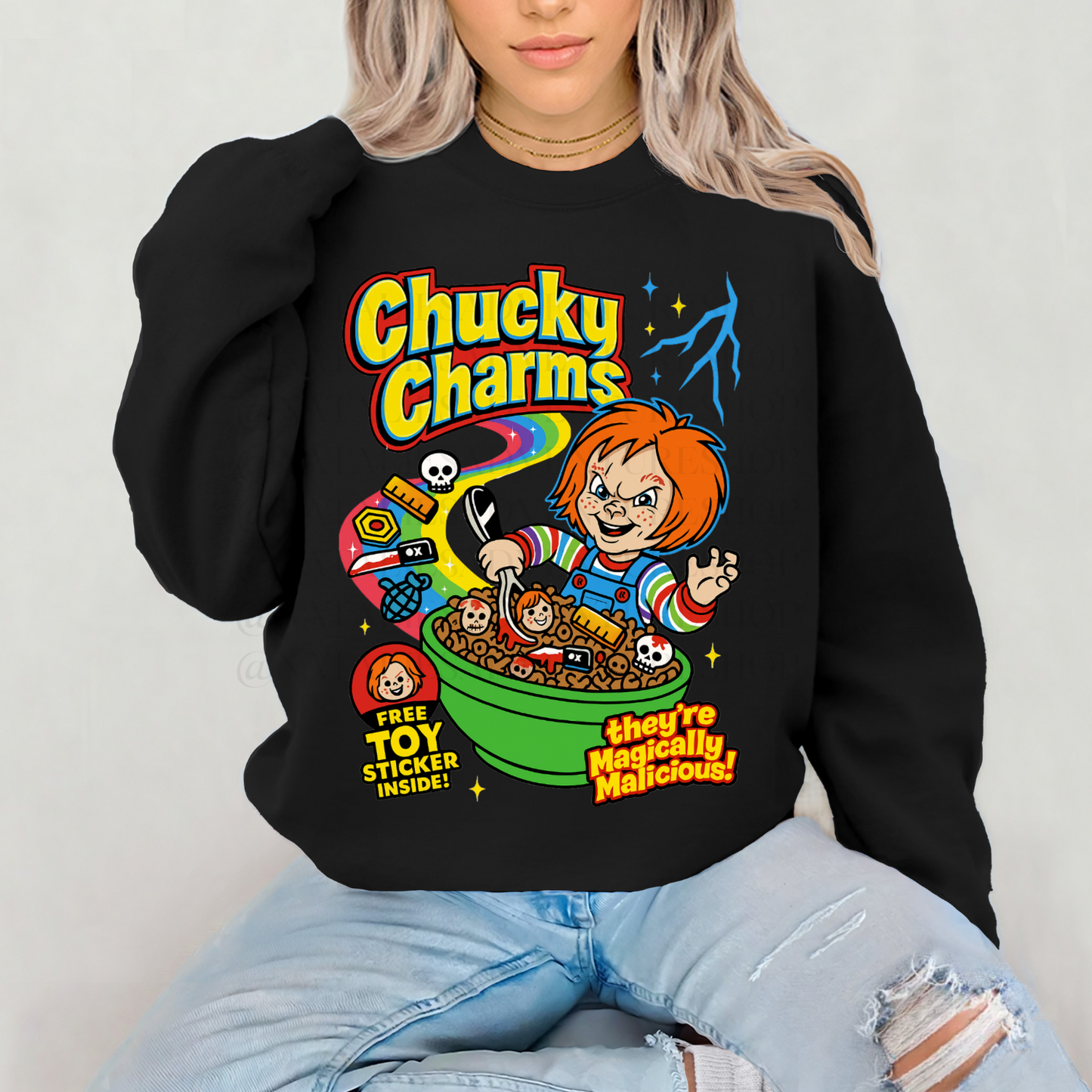 *Pre-Order* Chucky Charms Cereal Crewneck