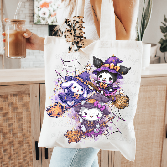 *Pre-Order* Witchy Kitty Canvas Tote Bag