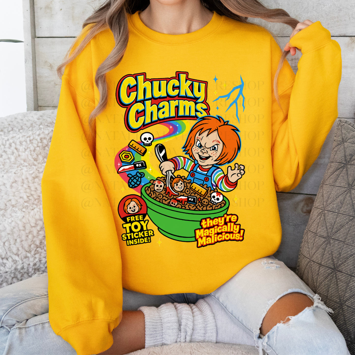 *Pre-Order* Chucky Charms Cereal Crewneck