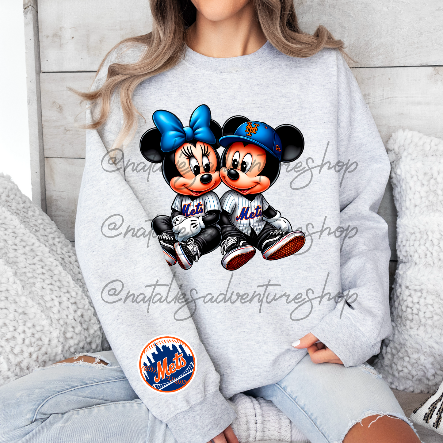 *Pre-Order* Sports Mouse Crewnecks (Angels & Mets)