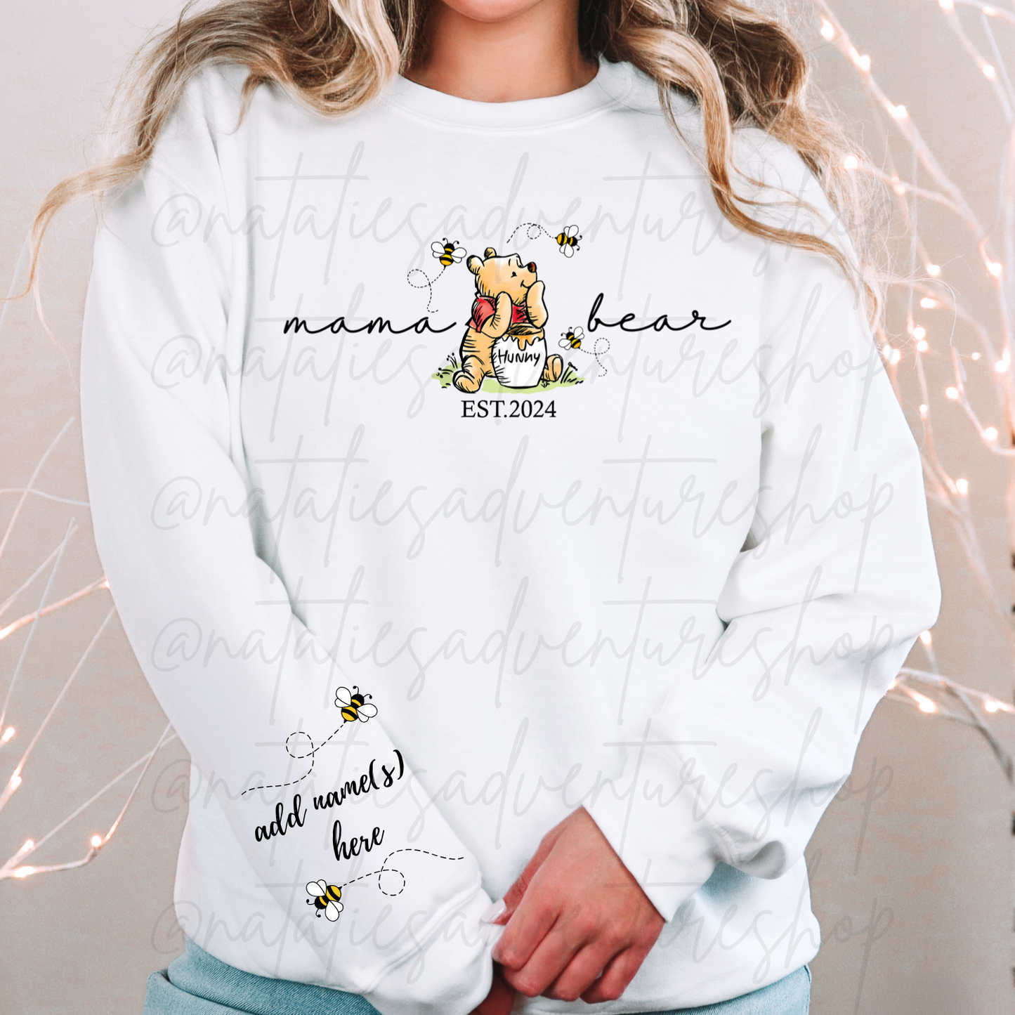 *Pre-Order* Mama Bear Personalized Crewneck (Please email or leave note at checkout names and year for est.)