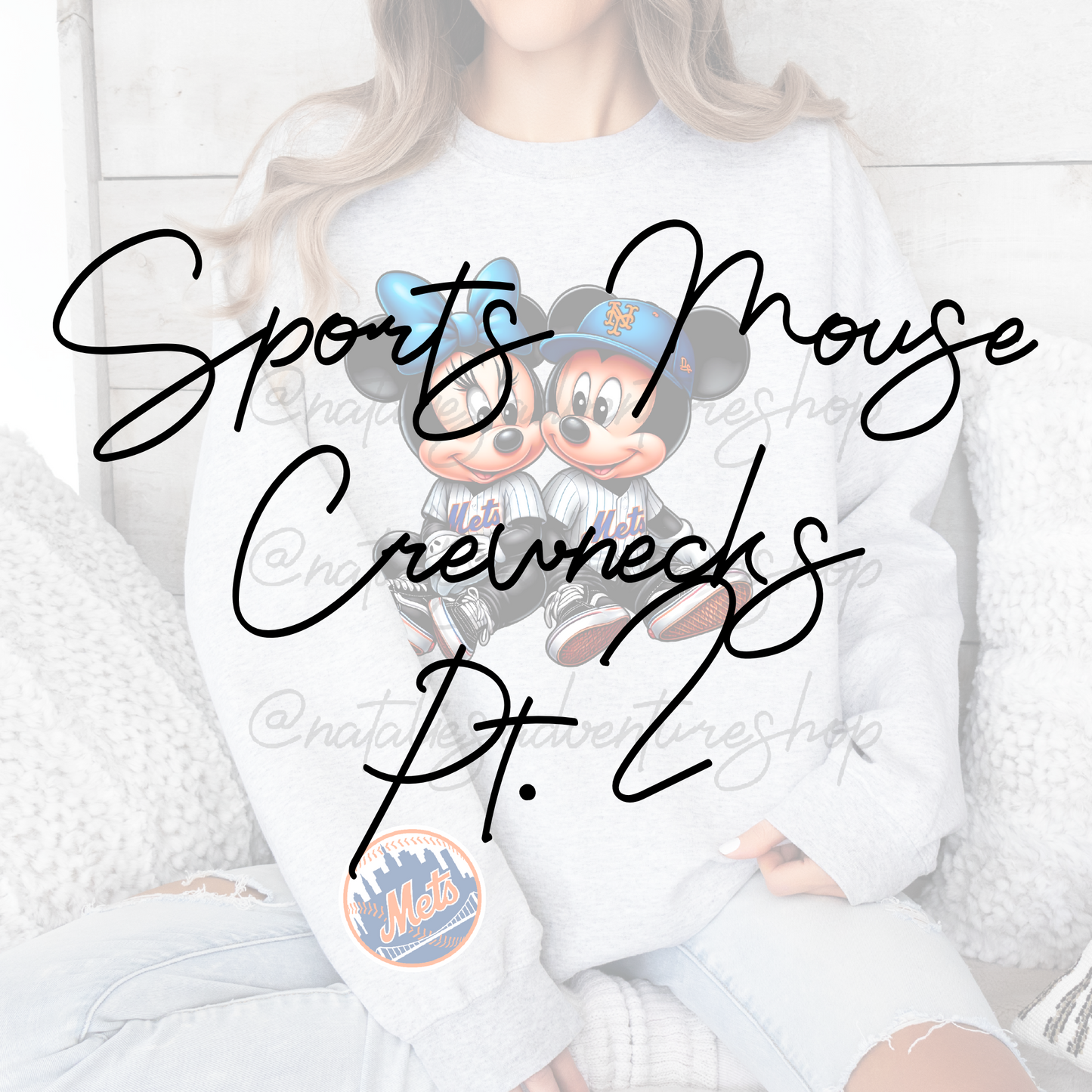 *Pre-Order* Sports Mouse Crewnecks (Angels & Mets)