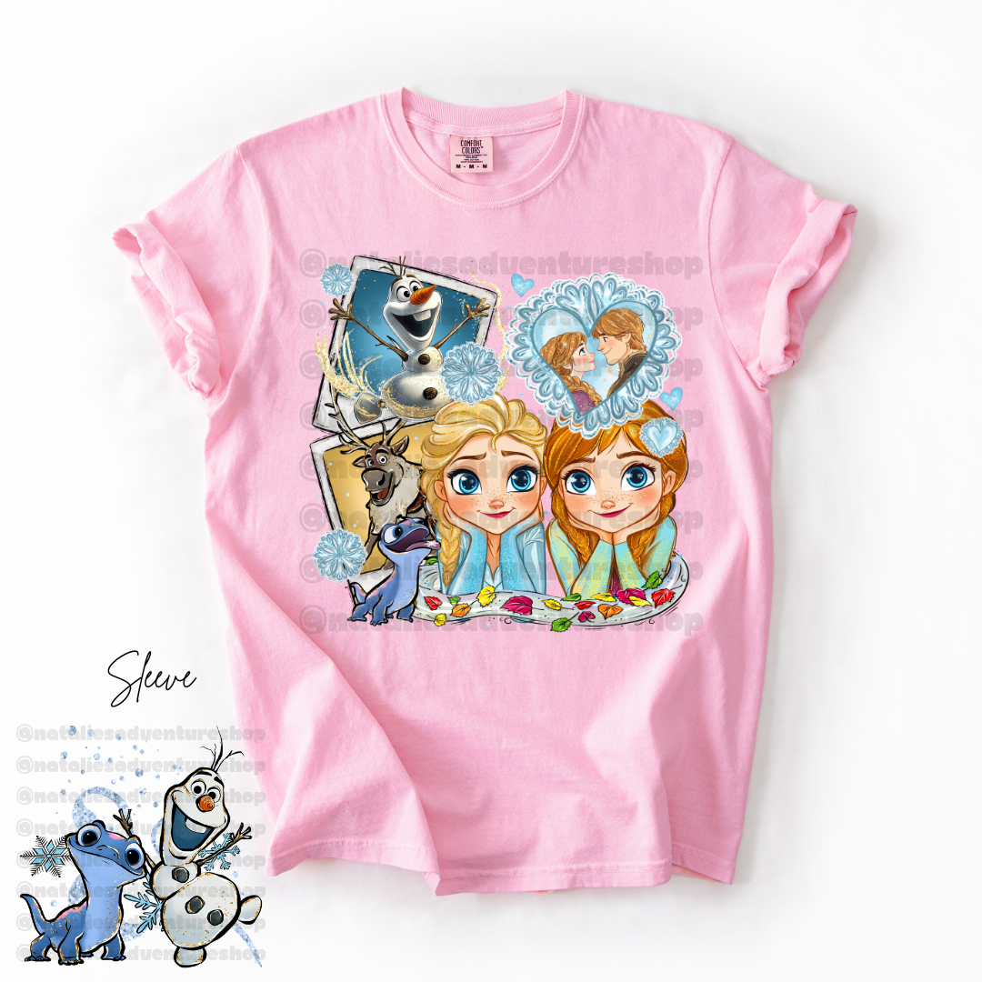 *Pre-Order* Ice Sisters Princess Cartoon T-Shirt (Comfort Colors)