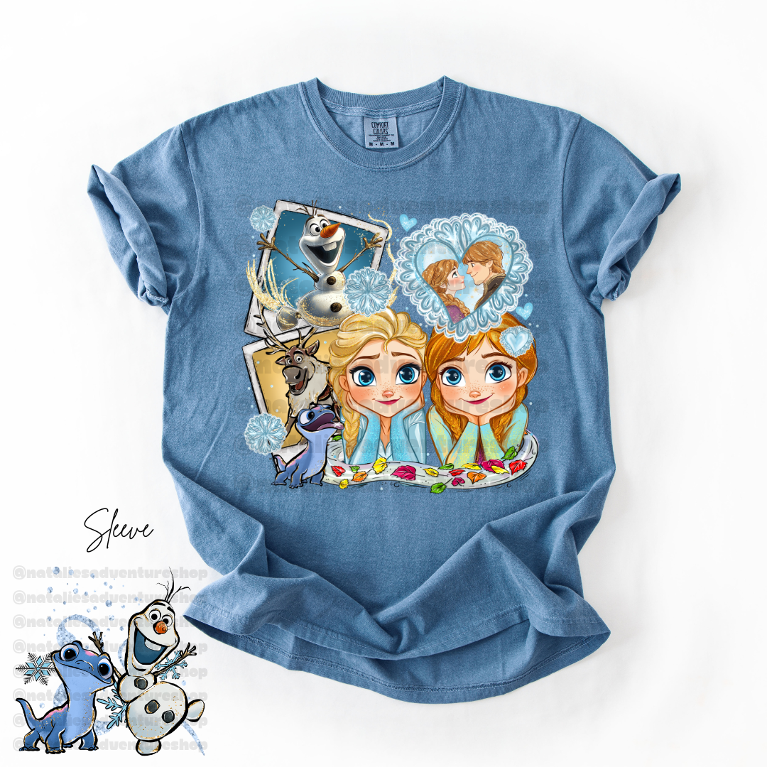 *Pre-Order* Frozen Sisters Princess Cartoon T-Shirt (Comfort Colors)