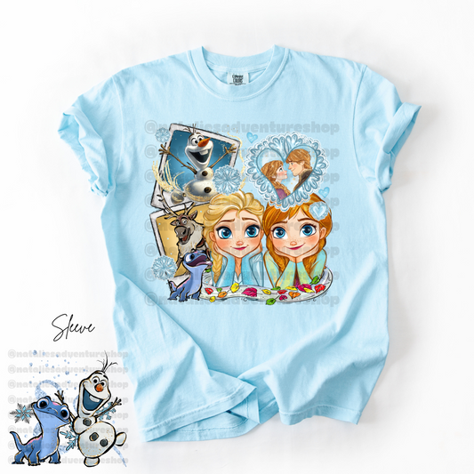 *Pre-Order* Ice Sisters Princess Cartoon T-Shirt (Comfort Colors)