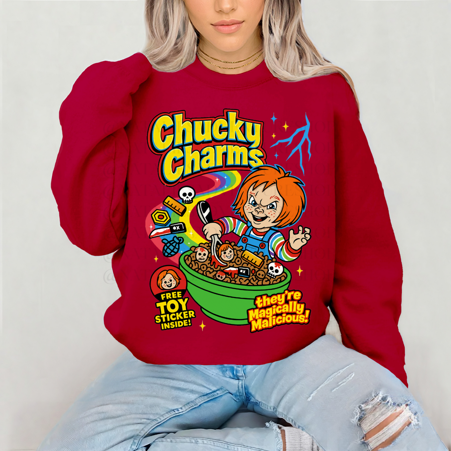 *Pre-Order* Chucky Charms Cereal Crewneck