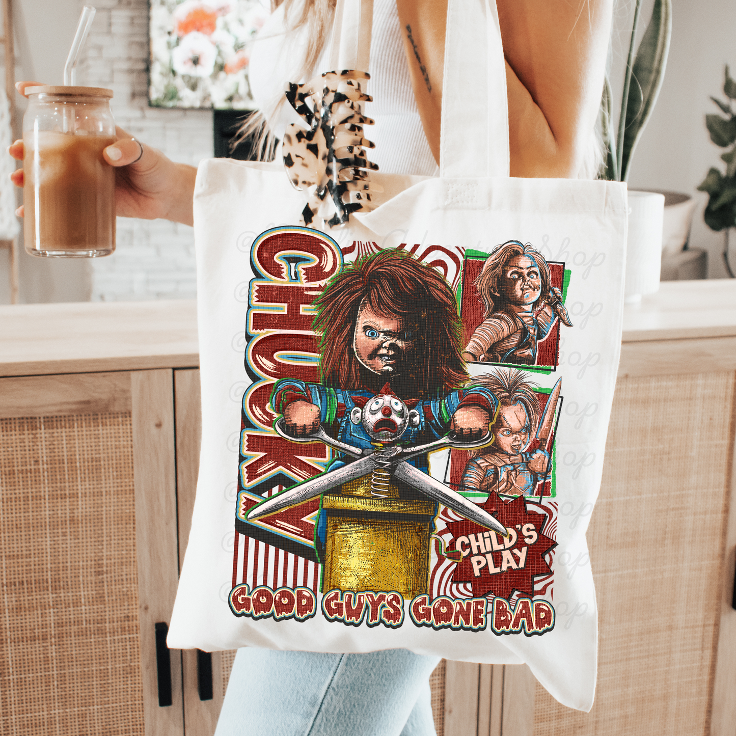 *Pre-Order* Chuck Horror Canvas Tote Bag