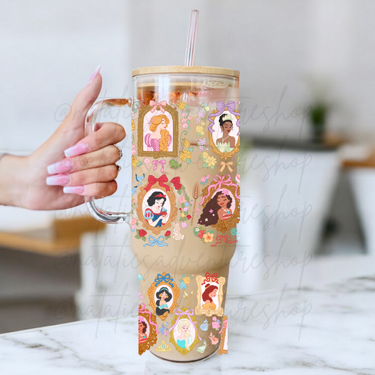 *Pre-Order* Princess Frames 40oz Glass Tumbler