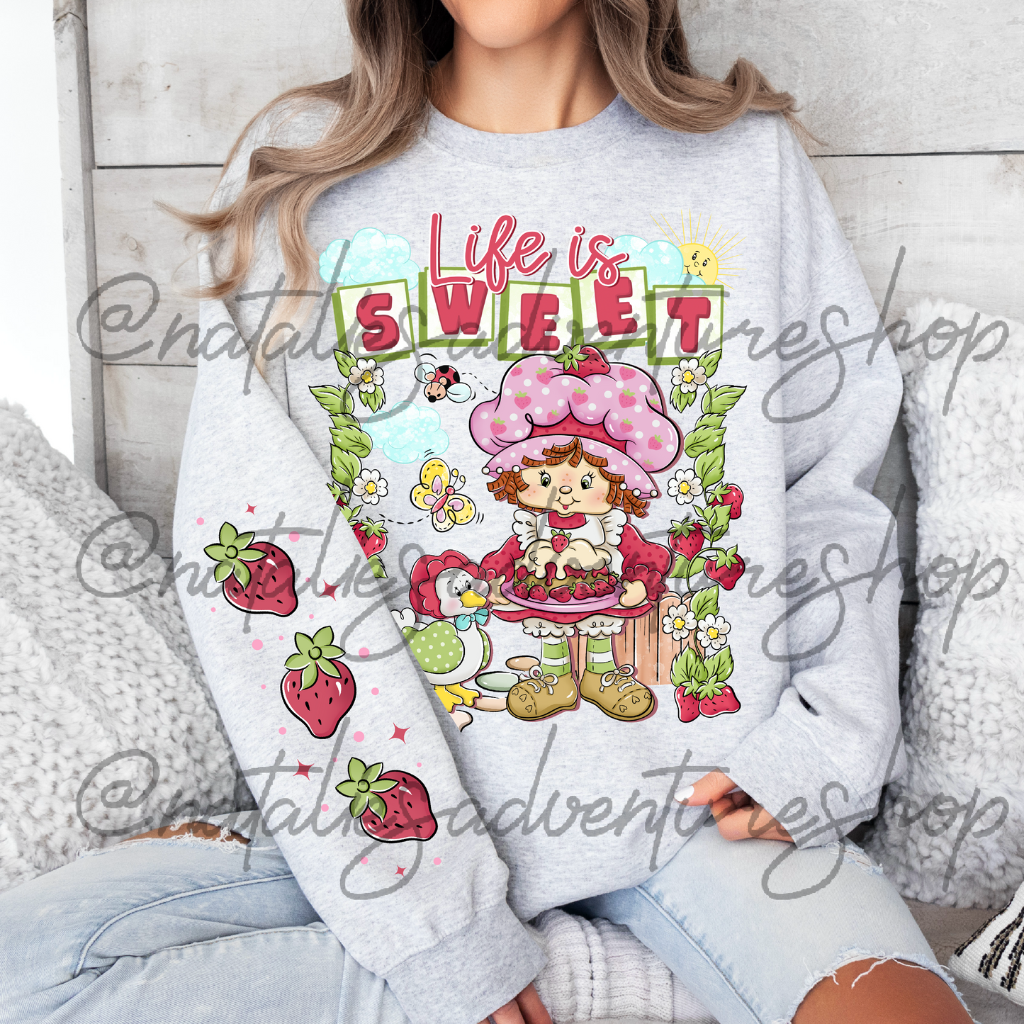 *Pre-Order* Strawberry Life is Sweet Crewneck