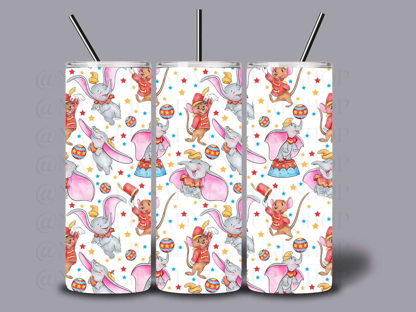 *Pre-Order* Cute Elephant 20oz Stainless Steel Tumbler