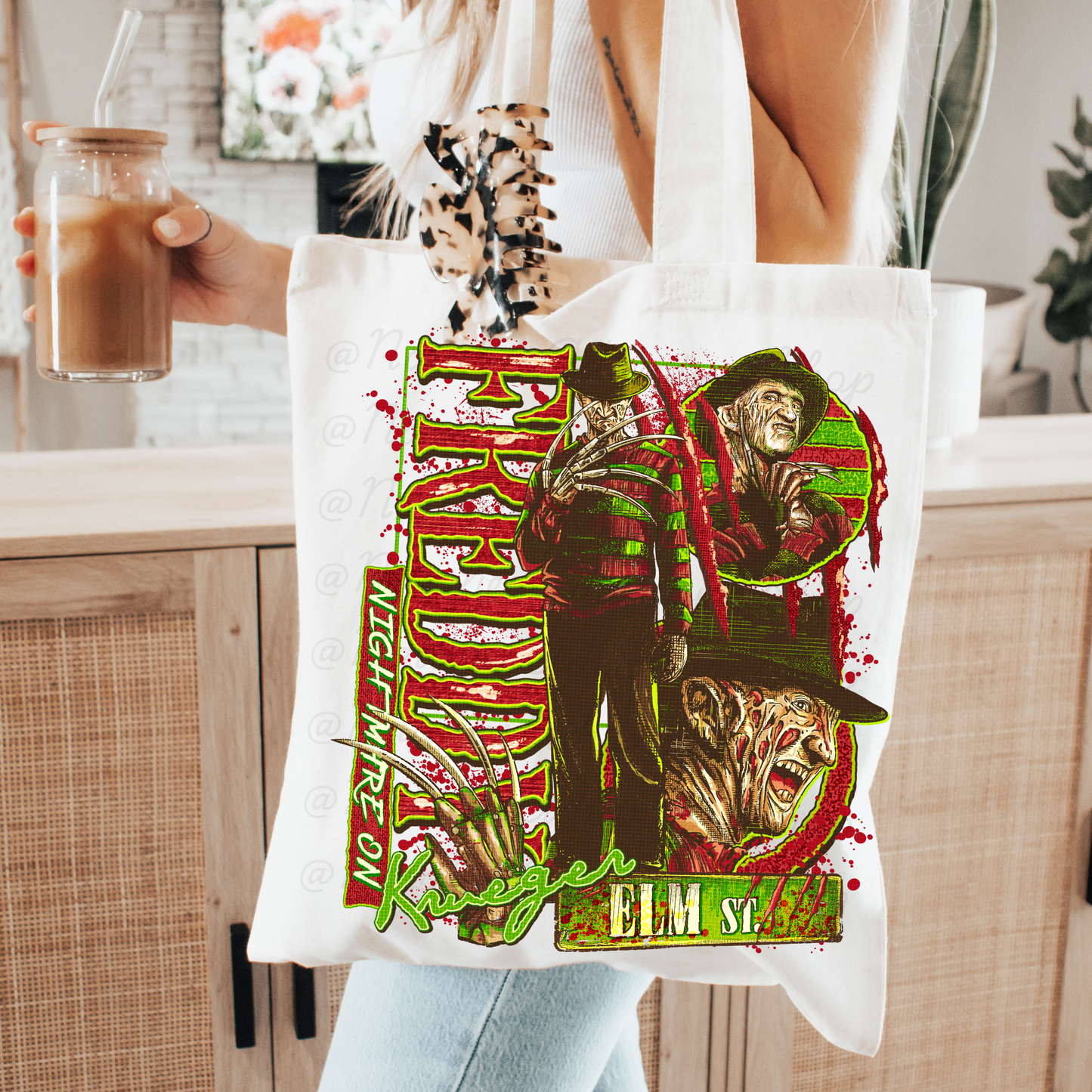 *Pre-Order* Freddy Horror Canvas Tote Bag Chainsaw