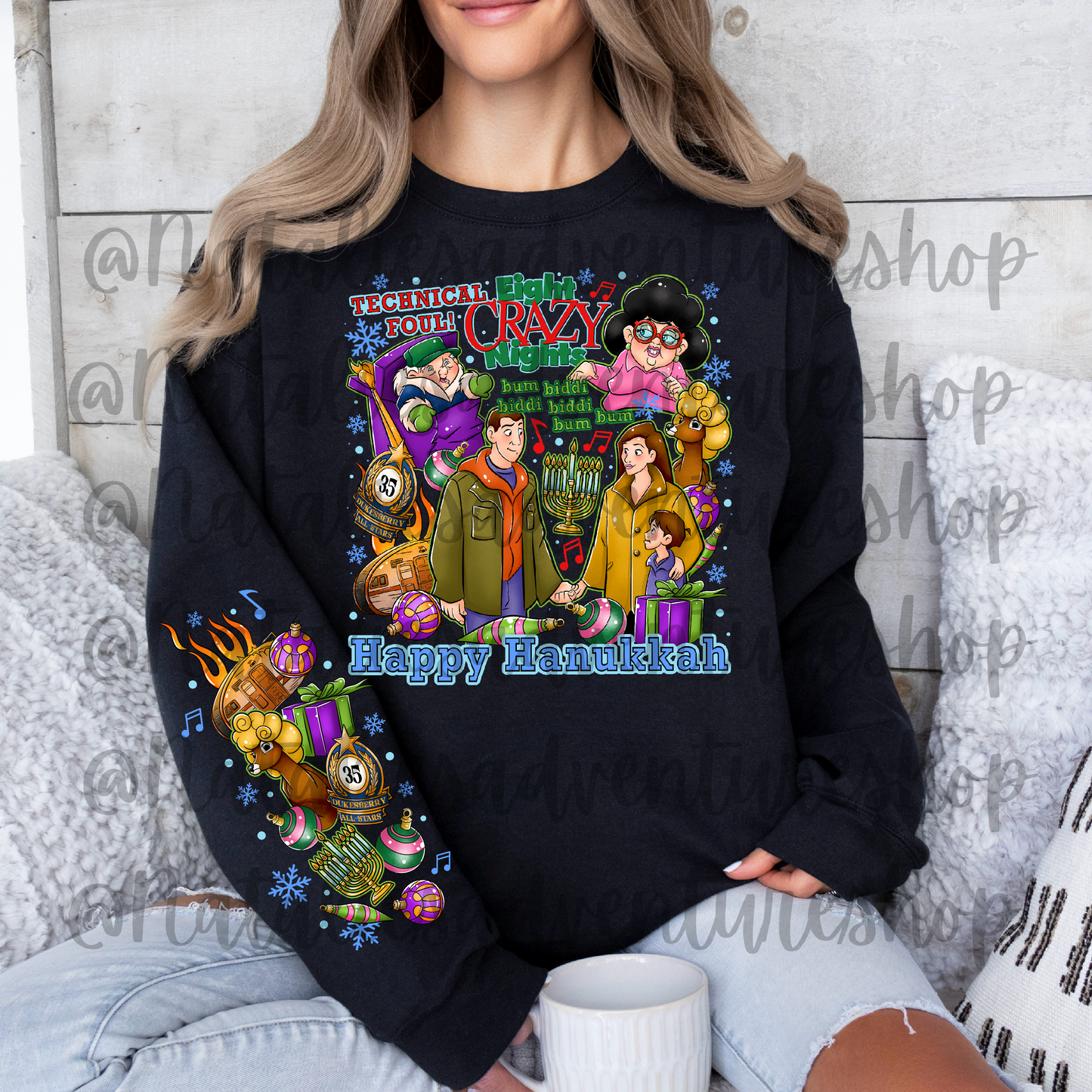 *Pre-Order* Eight Crazy Nights Crewneck