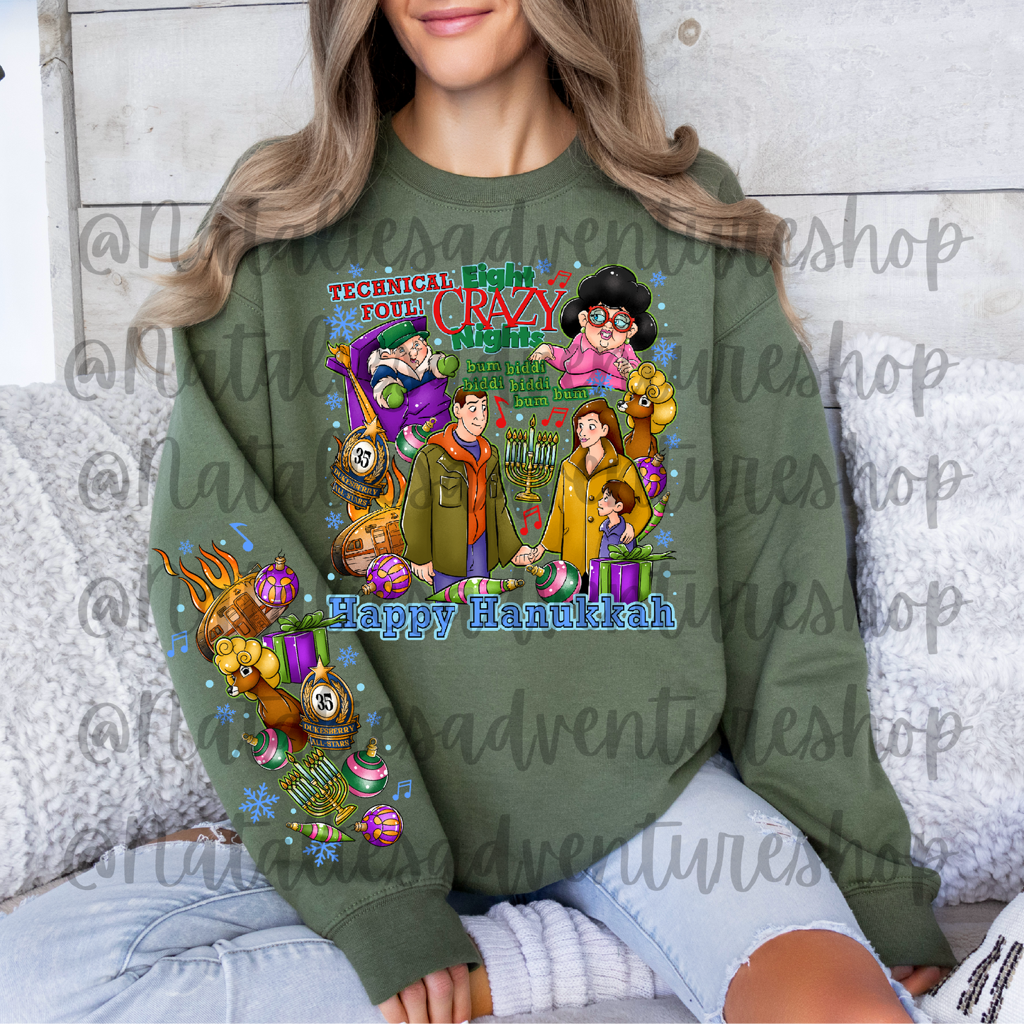 *Pre-Order* Eight Crazy Nights Crewneck