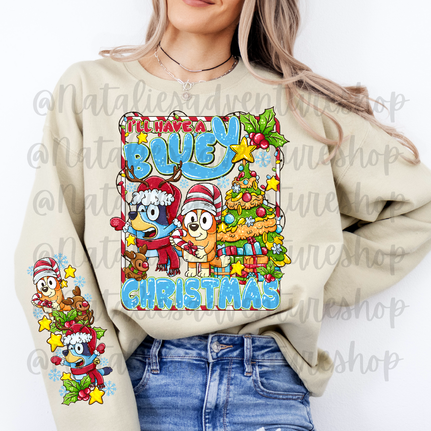 *Pre-Order* Blue Dog Christmas Crewneck