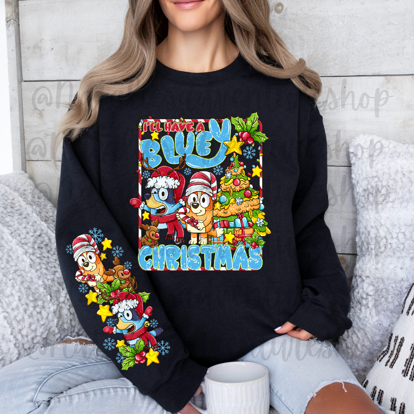 *Pre-Order* Blue Dog Christmas Crewneck