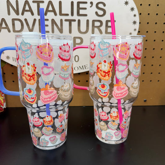 *READY TO SHIP* Princess Cakes 32oz Glass Quencher