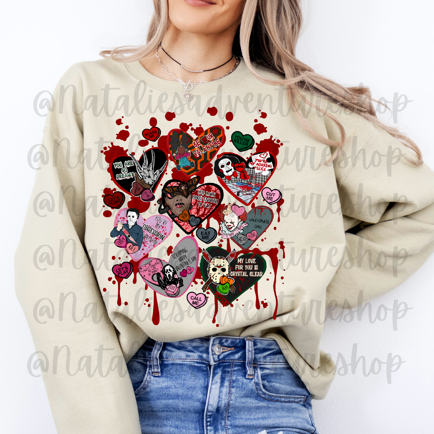 *Pre-Order* Horror Hearts Crewneck