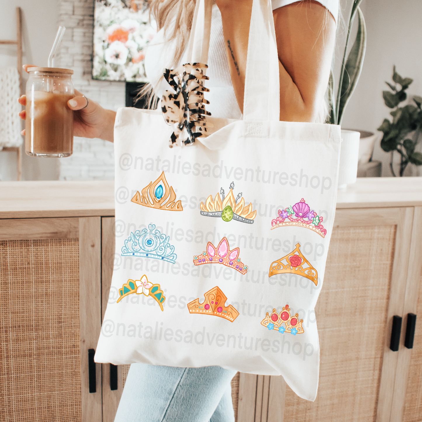 *Pre-Order* Princess Crowns Canvas Tote Bag