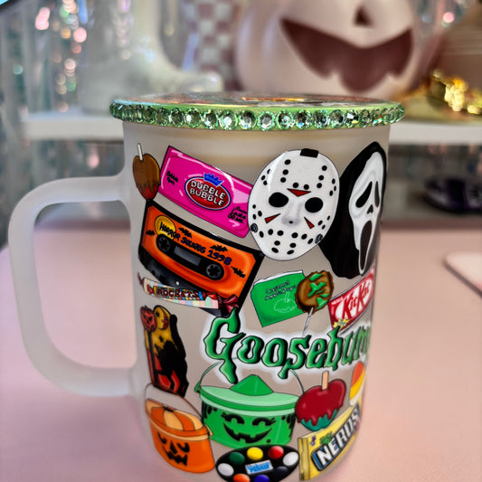 Ready to Ship Spooky Nostalgia 17oz Glass Mug