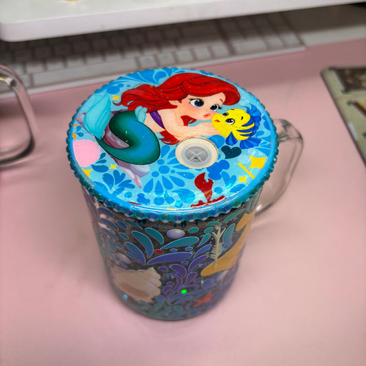 Ready to Ship Mermaid 15oz Snowglobe Glass Mug