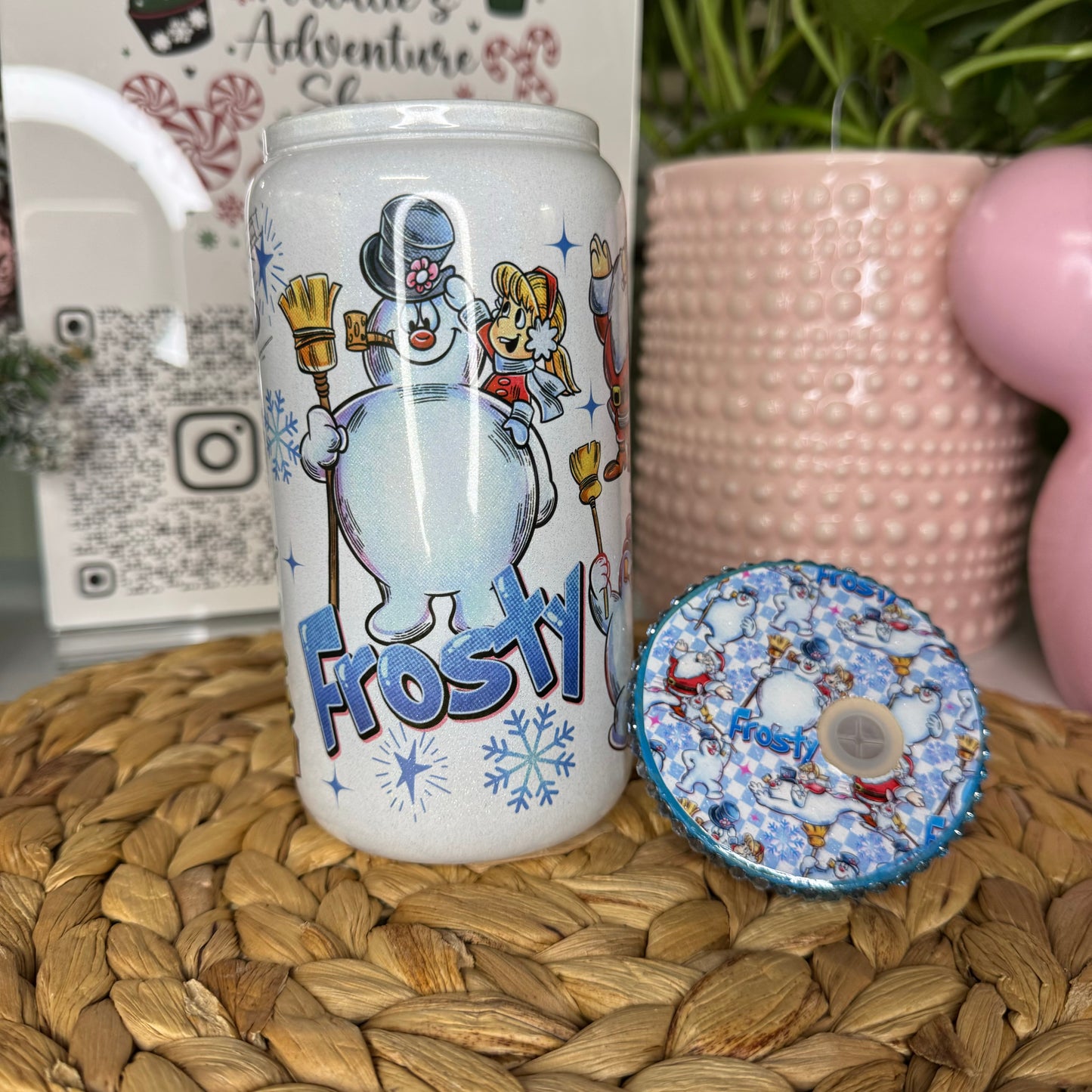 *READY TO SHIP* Frosty 16oz Glass Can