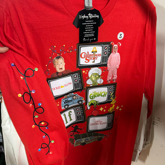 *READY TO SHIP* Holiday Movies Long Sleeve Shirt SIZE S