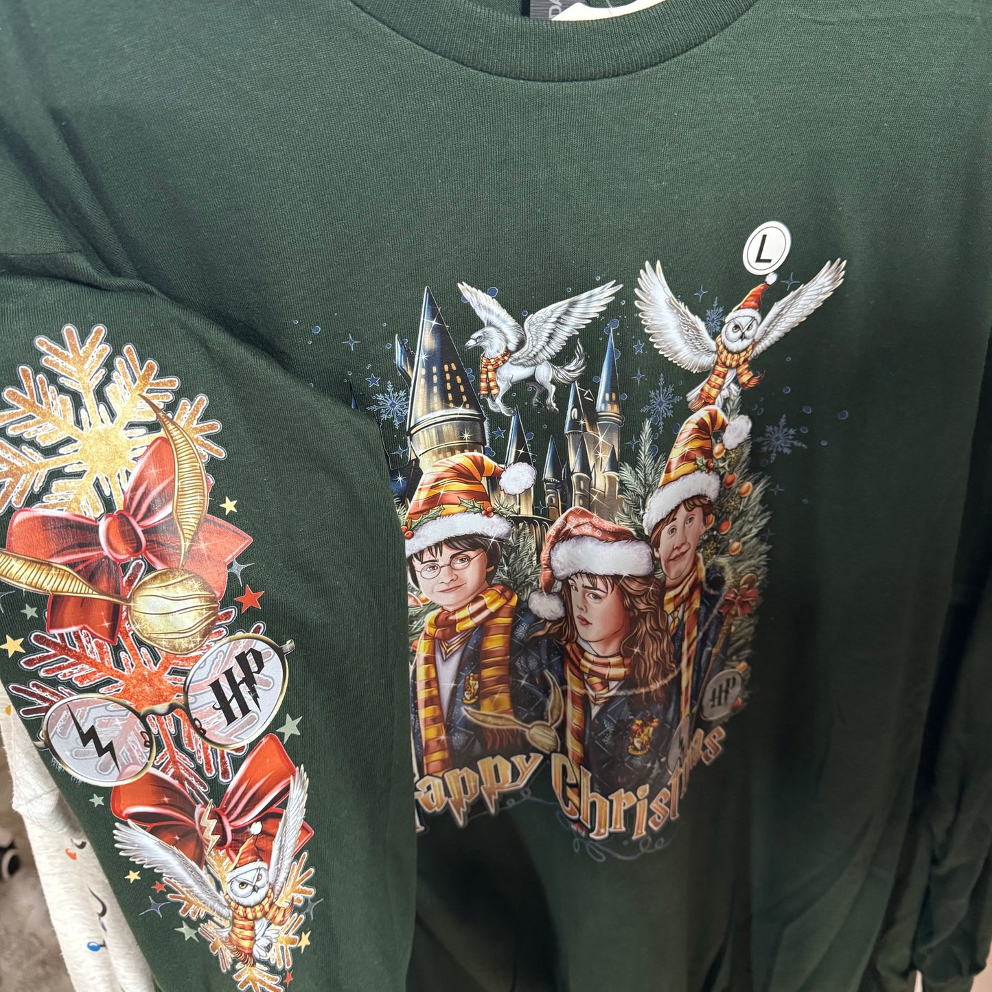 *READY TO SHIP* HP Wizard Happy Christmas Long Sleeve Shirt SIZE L