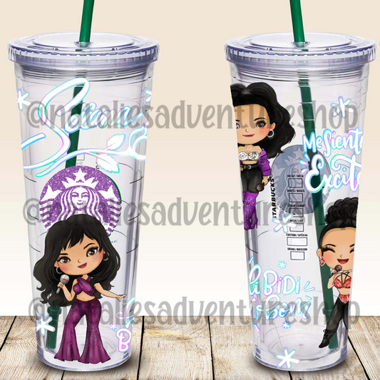 *Pre-Order* Tejano Queen 24oz Snowglobe Tumbler
