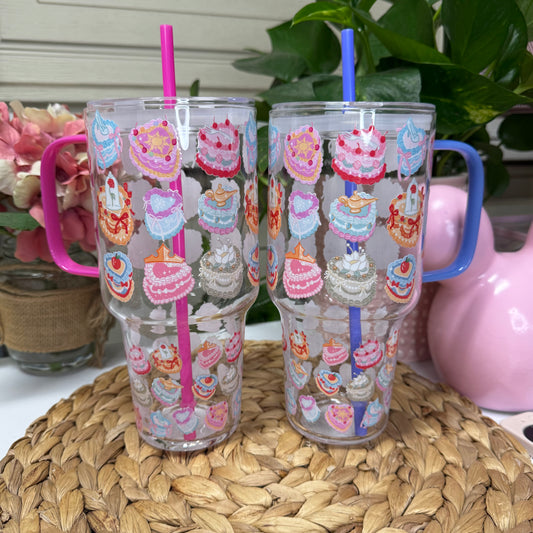 *READY TO SHIP* Princess Cakes 32oz Glass Quencher