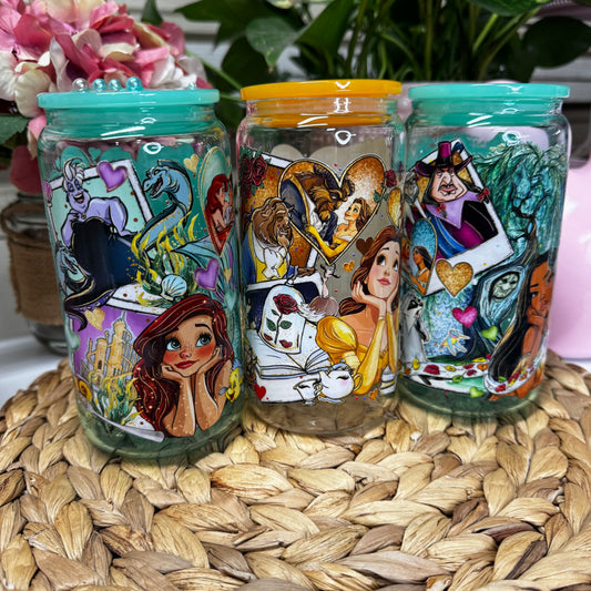 *READY TO SHIP* MISC. Princess 16oz Glass Cans