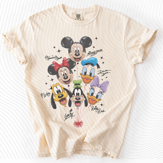 *Pre-Order* Mouse and Friends Balloons T-Shirt(Comfort Colors)
