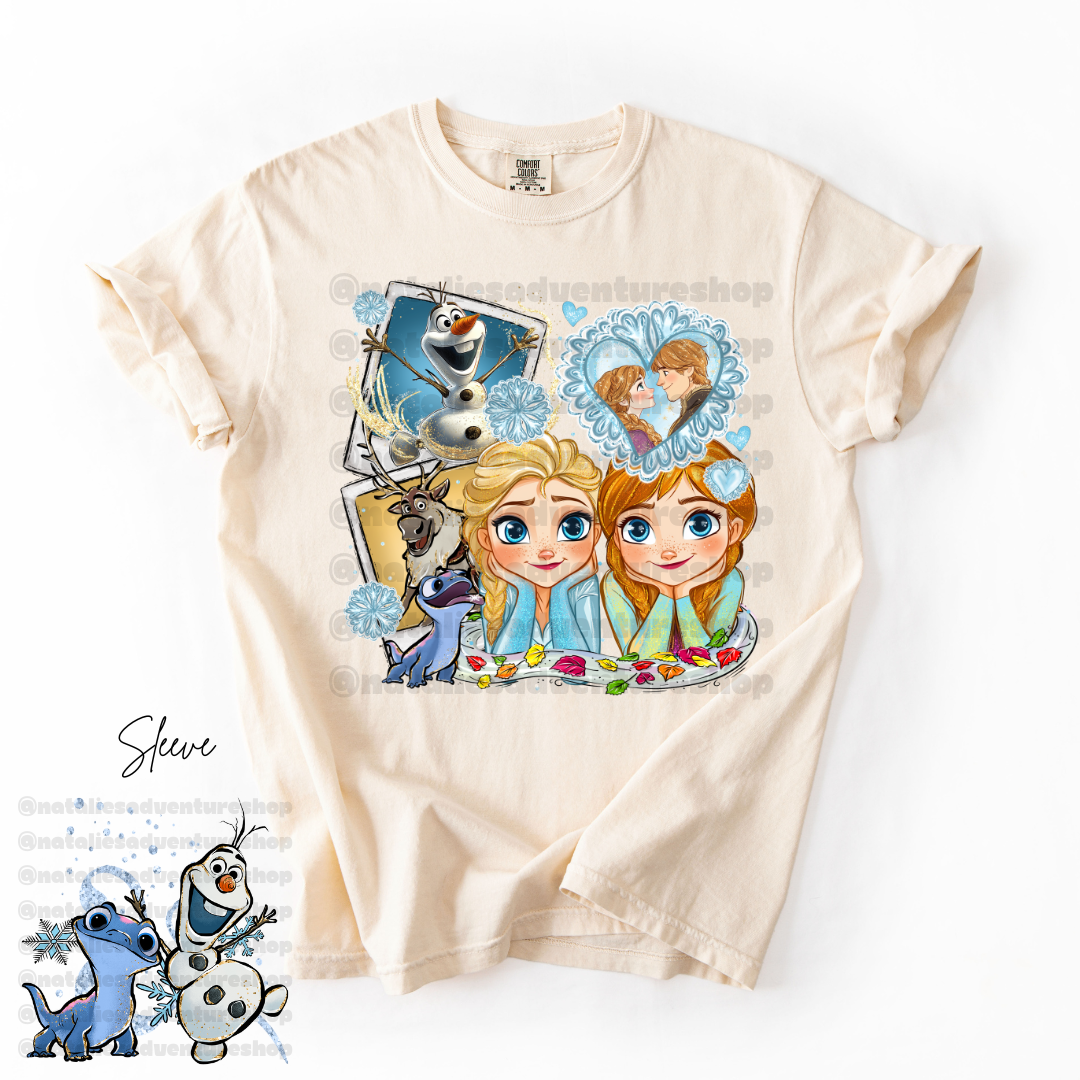*Pre-Order* Ice Sisters Princess Cartoon T-Shirt (Comfort Colors)
