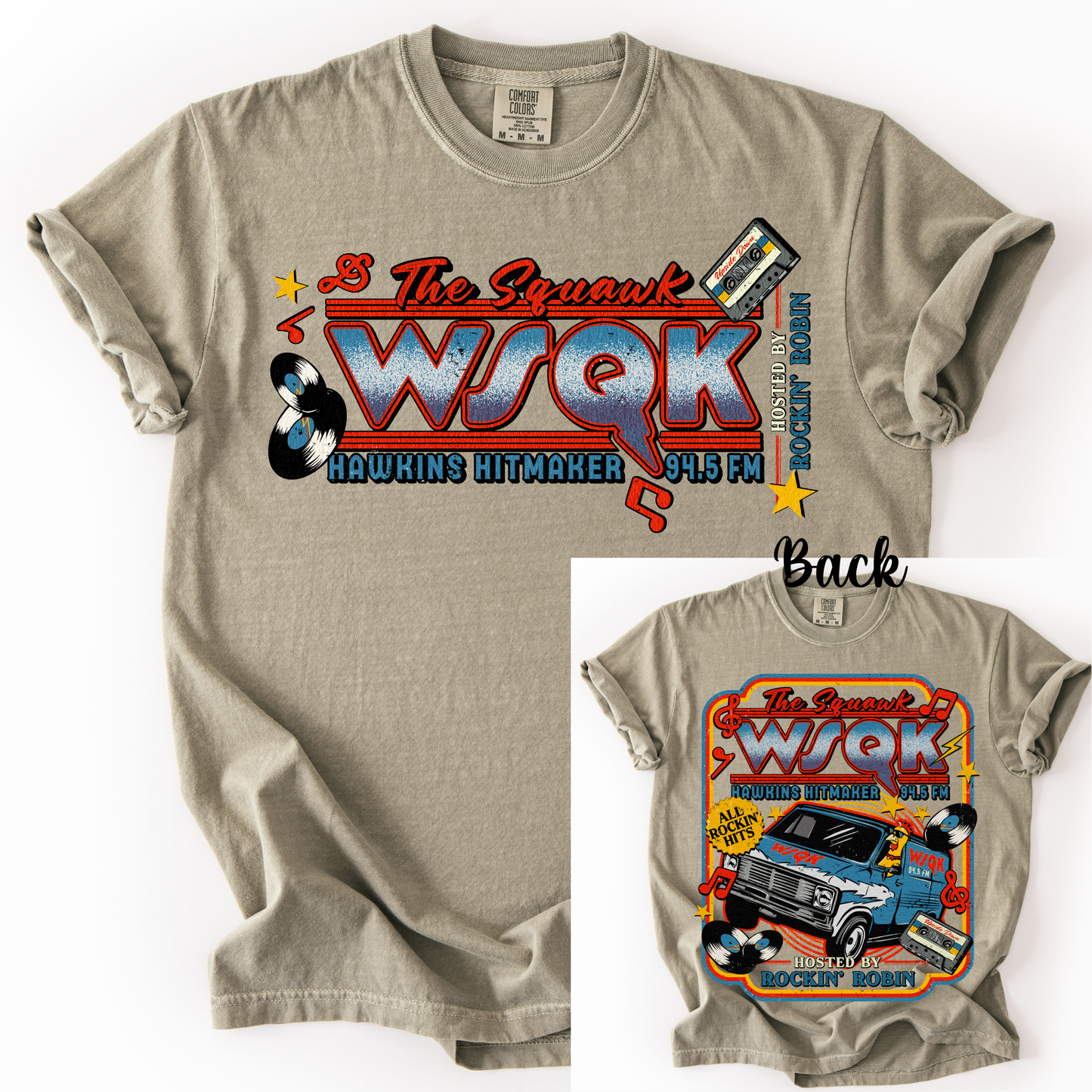 *Pre-Order* SQUAWK Front Back Version T-Shirt(Comfort Colors)