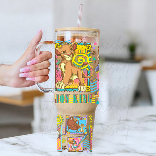 *Pre-Order* 90's Lion 40oz Glass Tumbler