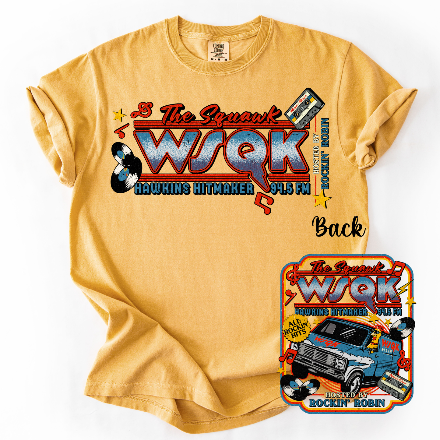 *Pre-Order* SQUAWK Front Back Version T-Shirt(Comfort Colors)