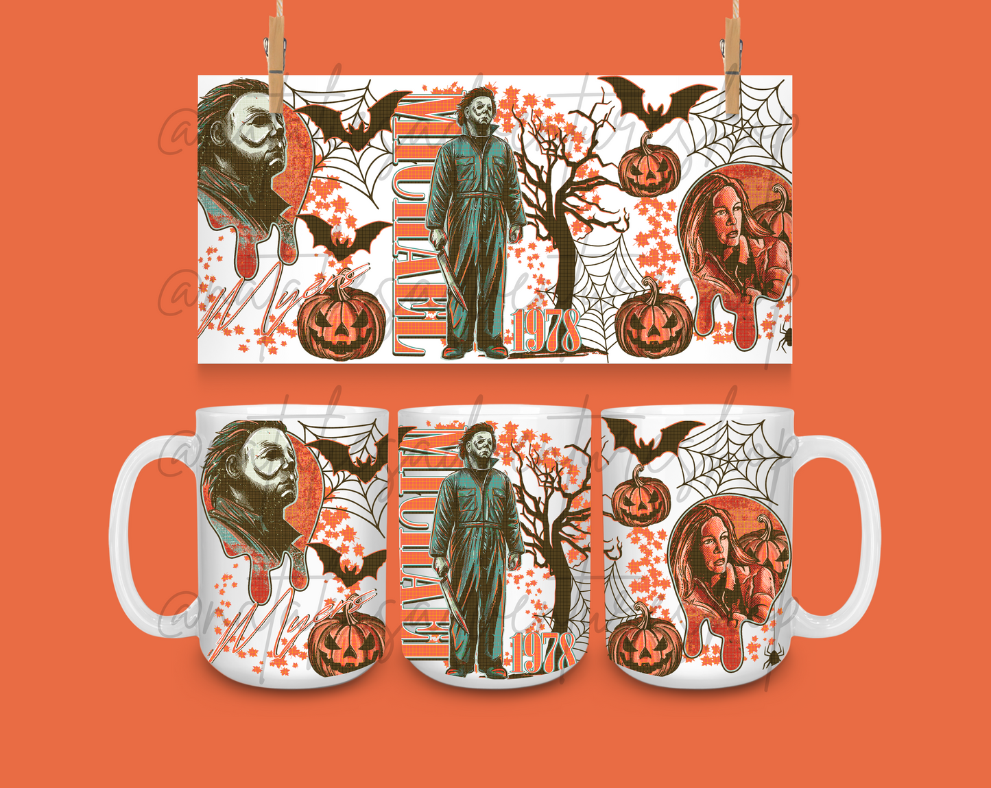 *PRE-ORDER* Retro Michael Horror 15oz Ceramic Mug