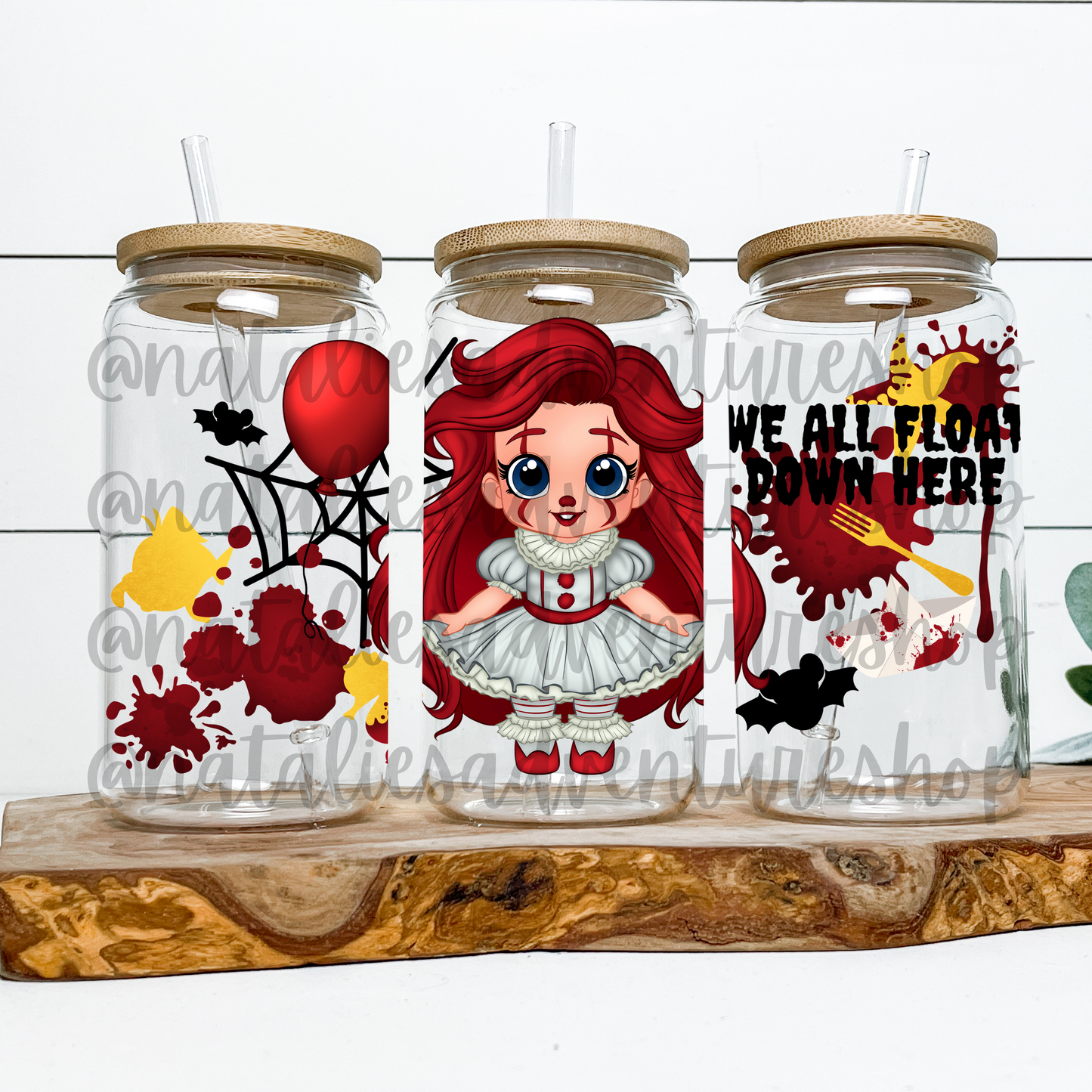 *Pre-Order* Princess Clown 16oz Glass Can