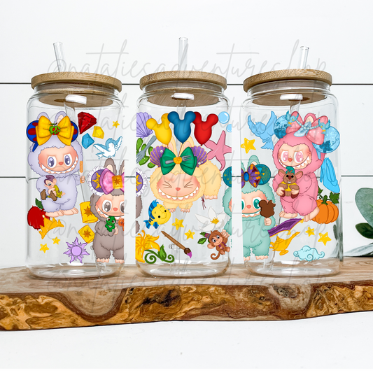*Pre-Order* LABU Princesses 16oz Glass Can