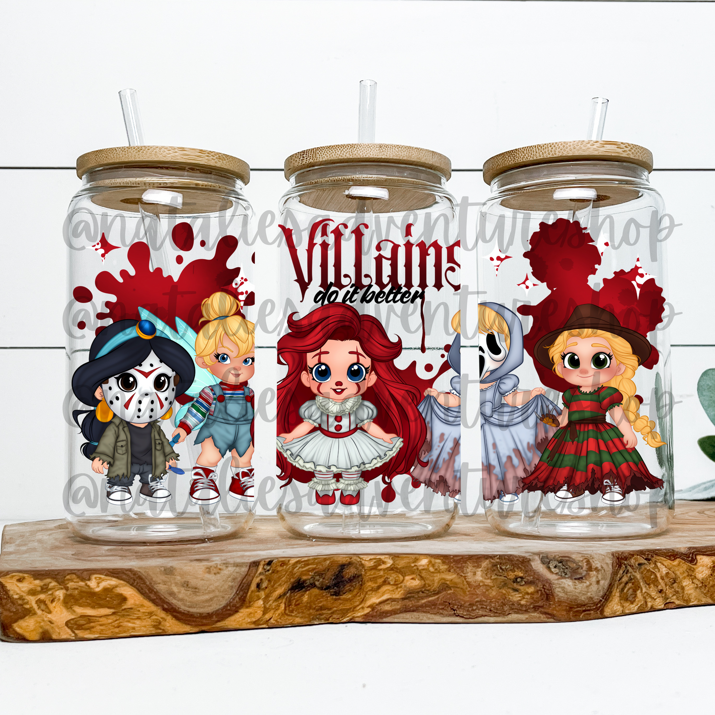 *Pre-Order* Princess Horror 16oz Glass Can