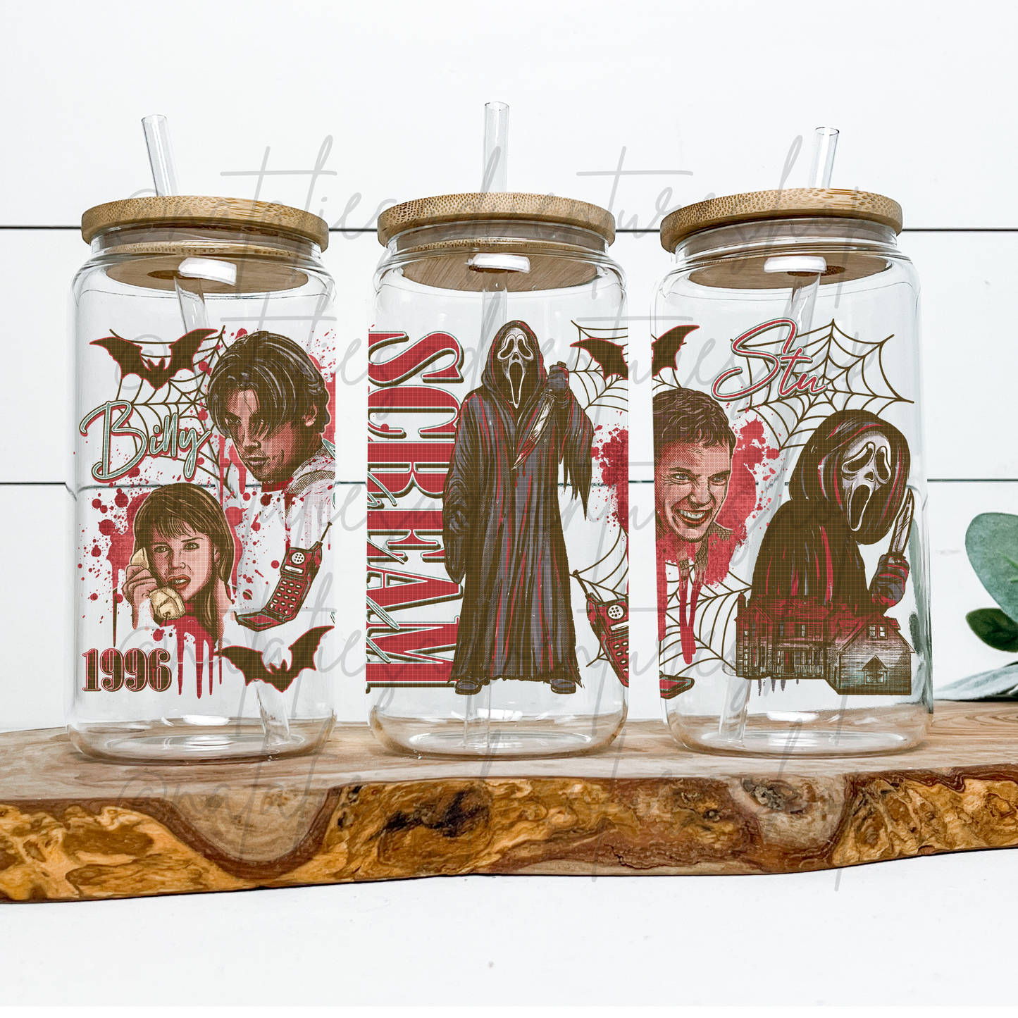 *Pre-Order* Retro Ghost Horror 16oz Glass Can
