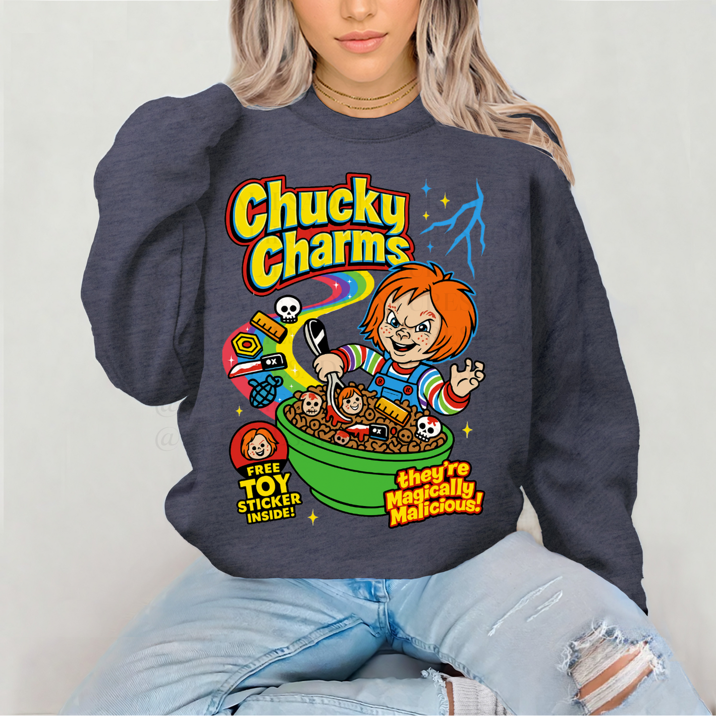 *Pre-Order* Chucky Charms Cereal Crewneck