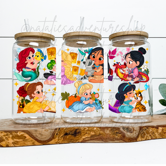 *Pre-Order* Baby Princess 16oz Glass Can