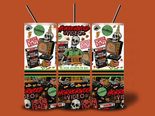 *Pre-Order* HorrorWood Movies 20oz Stainless Steel Tumbler