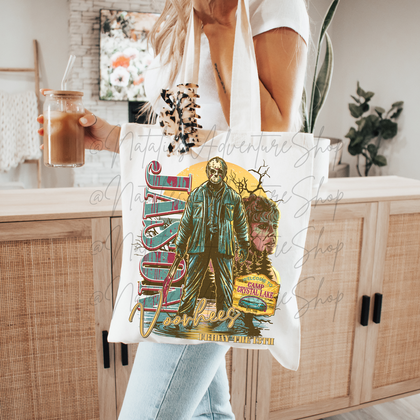*Pre-Order* Retro Camp Horror Canvas Tote Bag