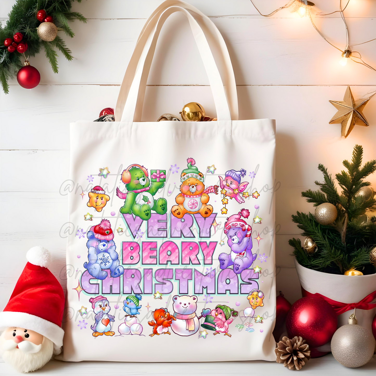 *Pre-Order* Very Beary Christmas Canvas Tote Bag