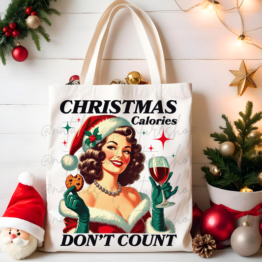 *Pre-Order* X-Mas Calories Don't Count Canvas Tote Bag