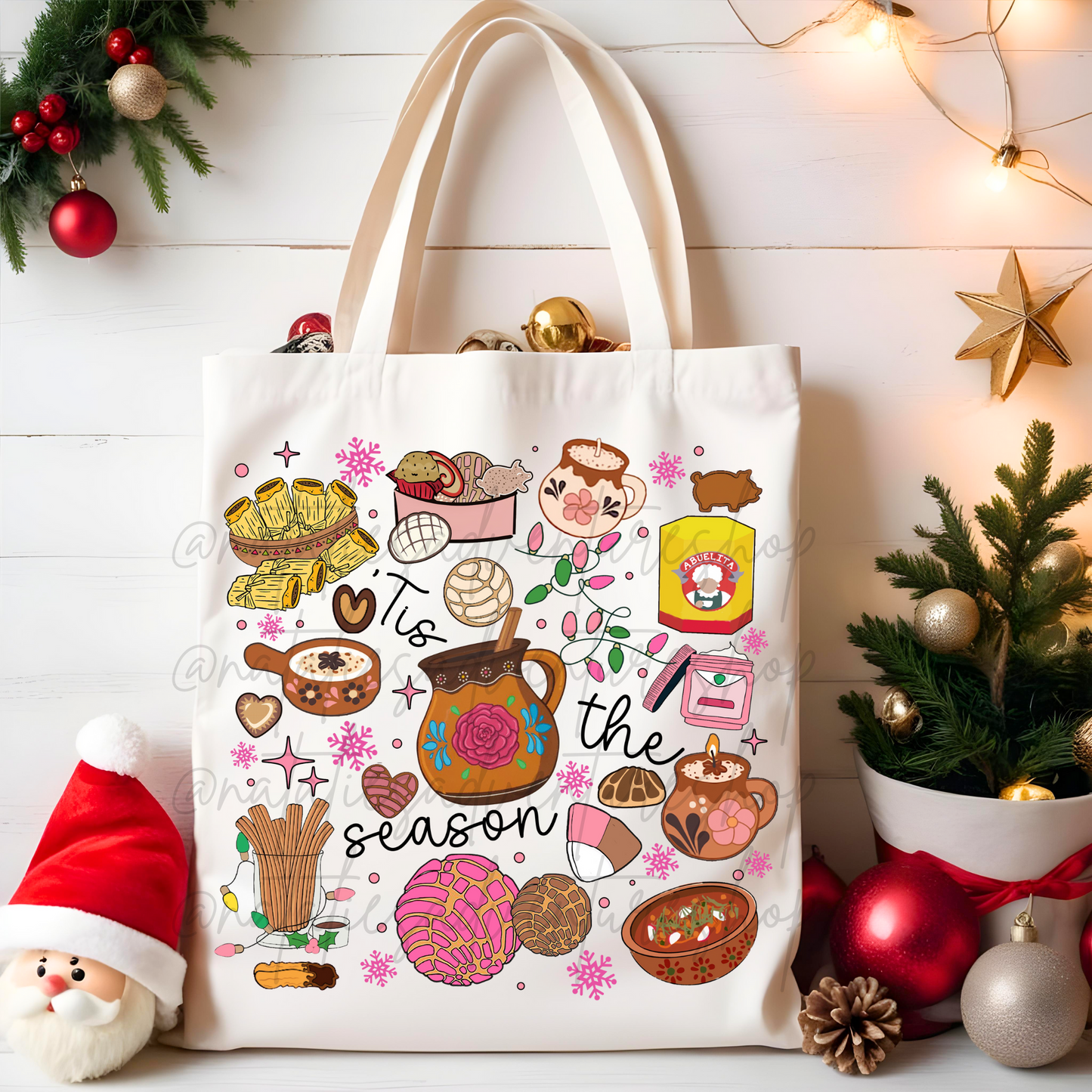 *Pre-Order* Hispanic X-Mas Canvas Tote Bag